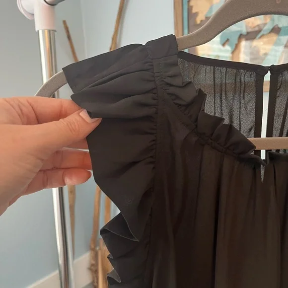 Workshop Republic Clothing Black Ruffled Blouse - Picture 4 of 8